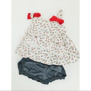Maggie & Zoe Baby top and shorts size 3-6 months